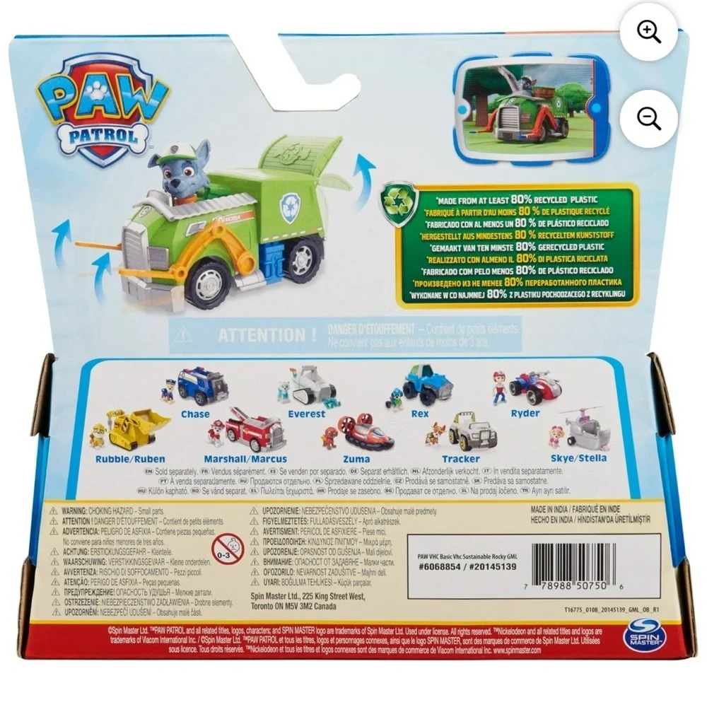 NEW PAW Patrol, Rocky’s Recycle Truck with Figure